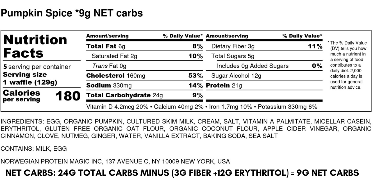Protein Pumpkin Spice Waffles (Limited Edition)