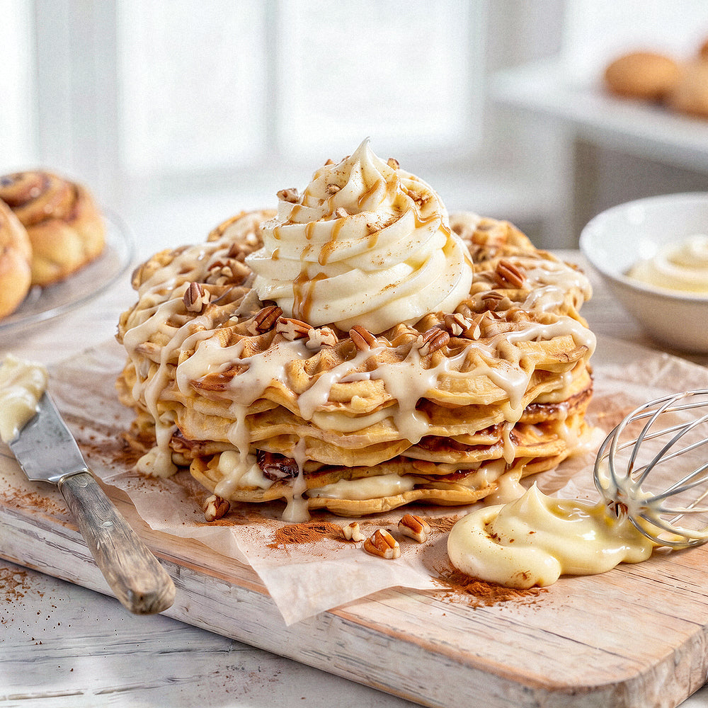 CinnaBun Protein Waffles