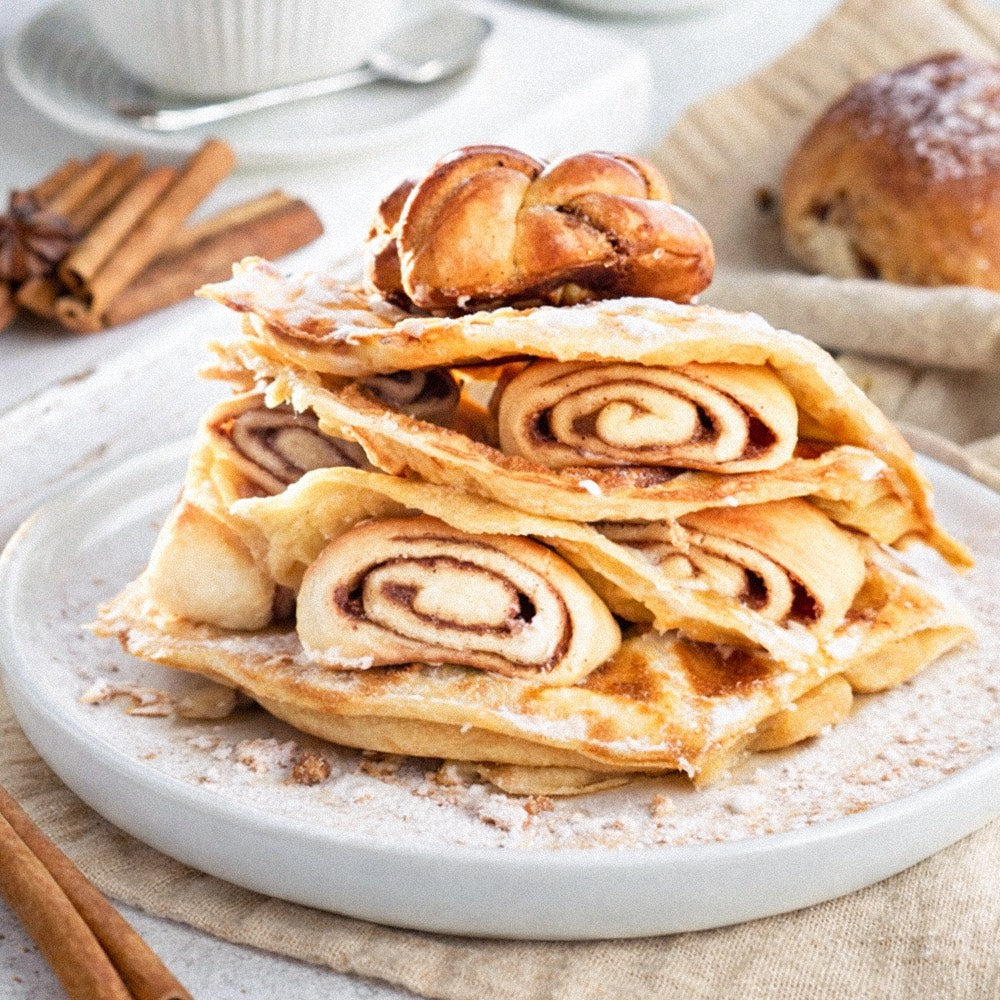 CinnaBun Protein Waffles