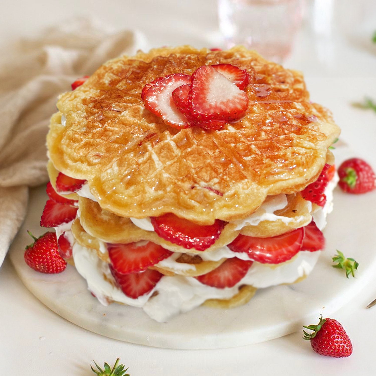 Strawberry Shortcake Waffles