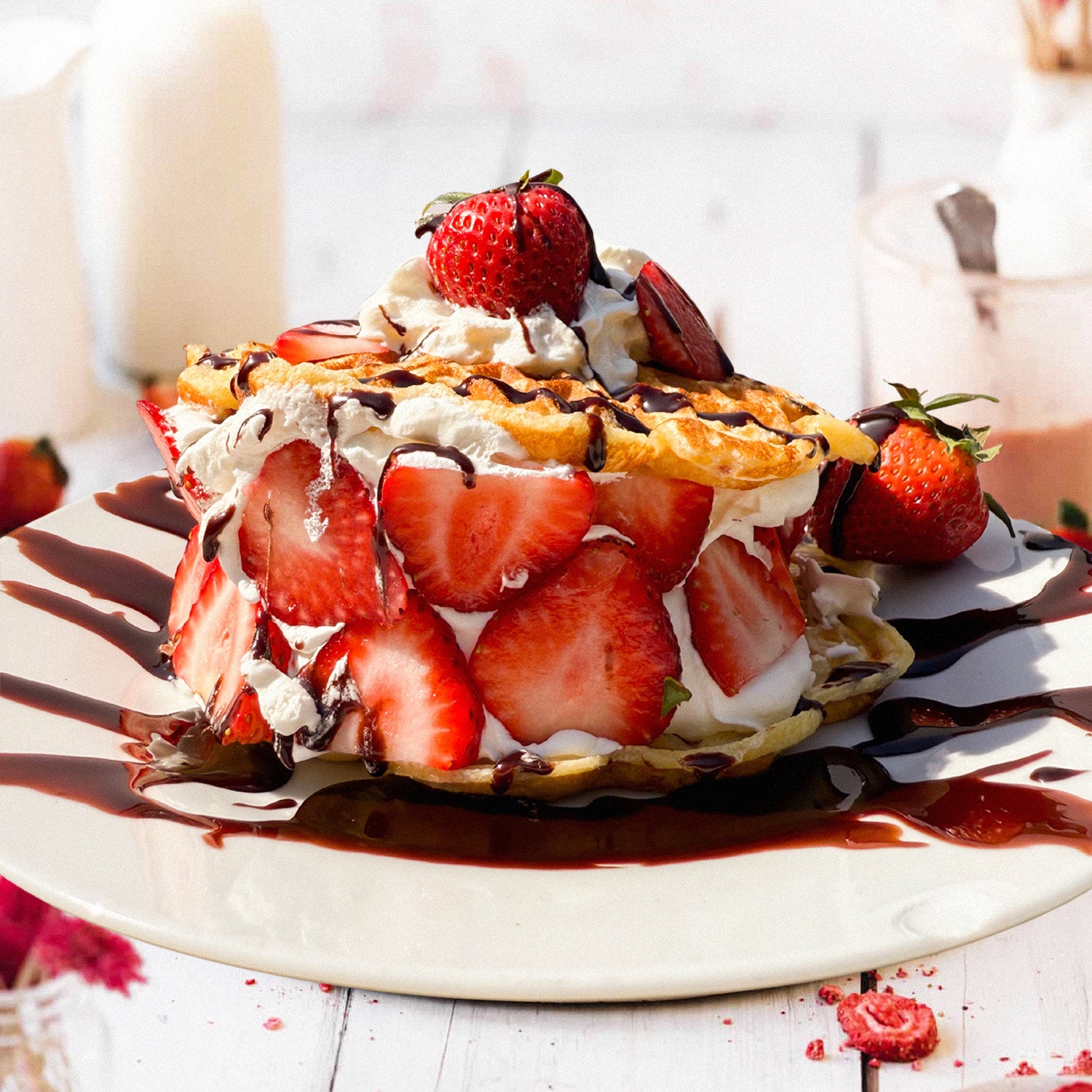 Strawberry Shortcake Waffles