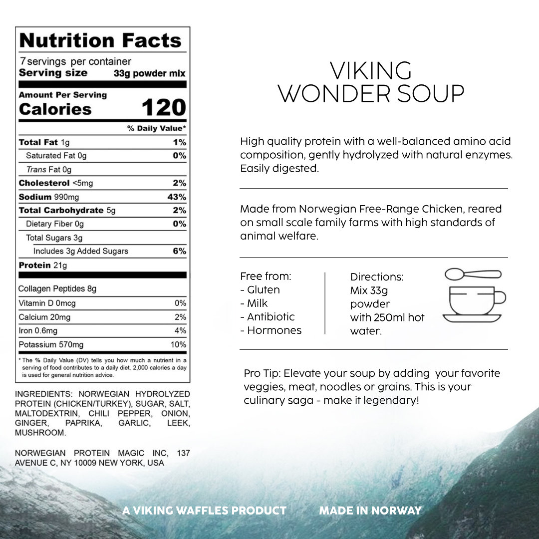 Viking Wonder Soup (bone broth + collagen)