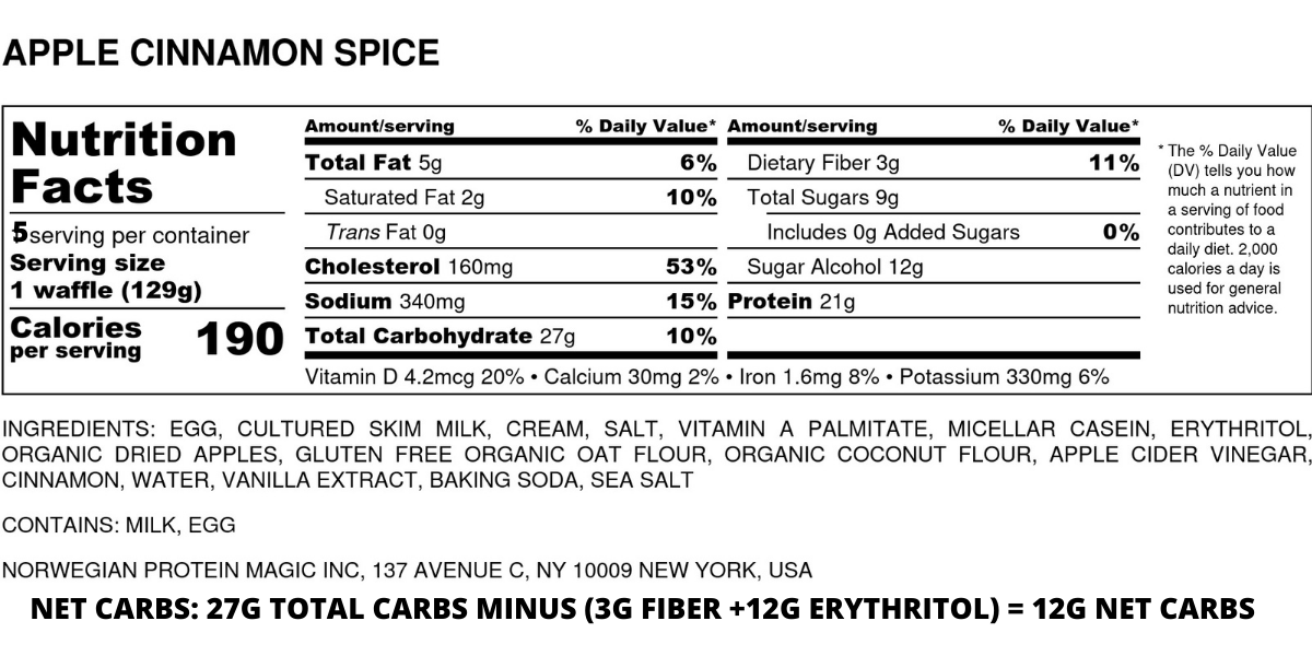 Apple Spice Protein Waffles (Limited Edition)